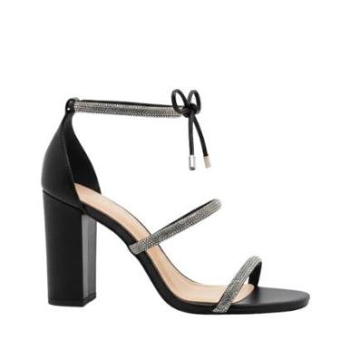 Imagem de Sandália Arezzo Salto Alto Strass Amarração-Feminino