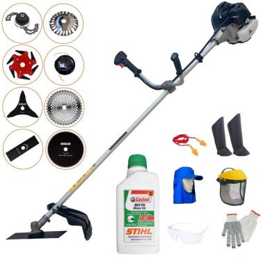 Imagem de Aparador Grama Anmax Cg430b 1,7hp 8 Em 1 + Epi + Óleo Stihl