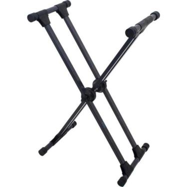 Imagem de Suporte para Teclado SI99D com Altura Ajustável de 74 a 100 cm e Estrutura Dupla Reforç...