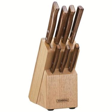 Imagem de Conjunto de Facas 7 Peças Com Suporte de Madeira Tradicional Tramontin