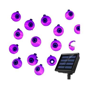 Imagem de Luzes De Cordão Solares De Olhos Assustadores De Halloween Com 20/30 L