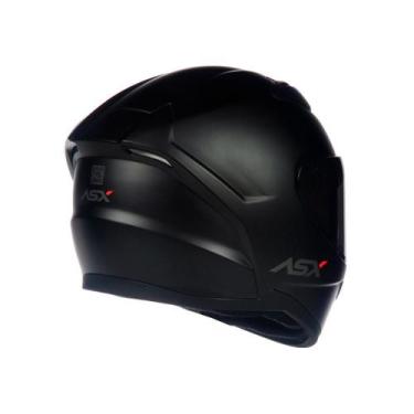Imagem de Capacete Moto Fechado ASX City Solid Masculino e Feminino , 60, Preto 