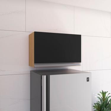 Imagem de Aéreo Geladeira Andreia 1 Porta com Prateleira MDP 60CM Preto Fosco AJL Móveis