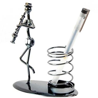 Imagem de Caneta de aço para homem de ferro de música, suporte para caneta, caneta, lápis, xícara, mesa, mesa, decoração de música, brinquedo, presente, Clarinet