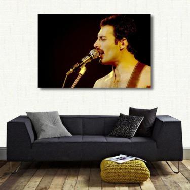 Imagem de Quadro decorativo Fredie Mercury Retro Tela em Tecido