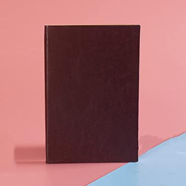 Imagem de Caderno de couro PU A5 engrossado para registros de reuniões de escritório de negócios, café, 4 peças