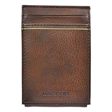 Imagem de Dockers Carteira masculina com bolso frontal, Bronzeado, tamanho nico