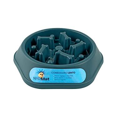 Imagem de Comedouro Lento Educador Para Cães Modelo Osso Azul