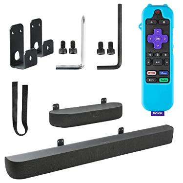 Imagem de Wabracket Suporte de parede para Roku Streambar, barra de som inteligente Roku, suporte de barra de som resistente para Roku, com capa de controle remoto de silicone
