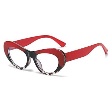 Imagem de Vintage Cat Eye Óculos Feminino Retro Transparente Armação Tendências Femininas Óculos com Lente Transparente Óculos, 6, Tamanho Único