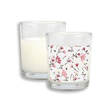 Imagem de Calliopsis Cera de incenso perfumada de vidro com folhas de plantas rosa