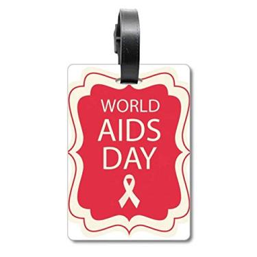 Imagem de Fita vermelha, 1 de dezembro, HIV, mala, etiqueta para bagagem, cartão de bagagem, etiqueta para pendurar