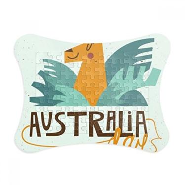 Imagem de Moldura de quebra-cabeça de girafa e casa de ópera de Sydney da Austrália, enfeite de quebra-cabeça