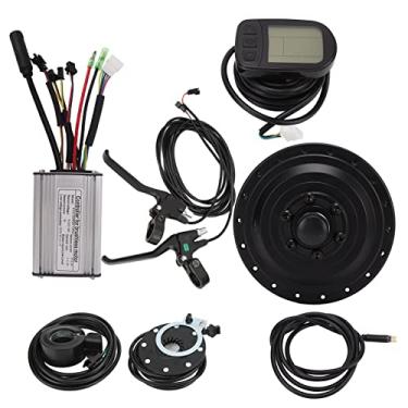 Imagem de Jeanoko Kit de conversão de bicicleta elétrica, conjunto de motor de cubo de roda 48V 350W LCD5 metros acessório DIY dissipação de calor para mountain bikes para scooters (para raios de aro de 27,5")