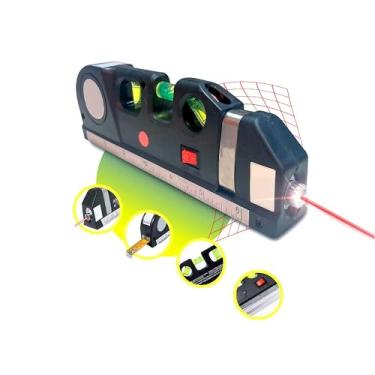 Imagem de Trena Nivel a Laser Profissional Com Nivelador Medidor Profissional 2.5m Prateleira Parede Estante Régua Casa Construção Parede