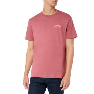 Imagem de Billabong Camiseta masculina com estampa de arco empilhado de manga curta, Arco empilhado, pó rosa, GG