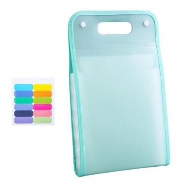Imagem de menolana Organizador de documentos de pasta de arquivo de acordeão vertical 36x24cm acessório para material de escritório à prova d'água com 13 bolsos, Verde