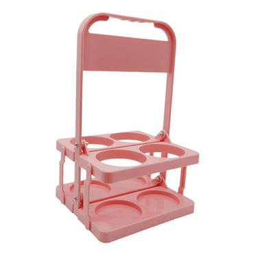 Imagem de Amagogo Porta-garrafas de água, porta-garrafas de apertar, suporte portátil para garrafas de água, porta-cervejas para academia de esportes em equipe, ROSA