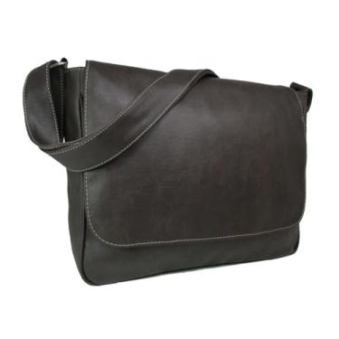 Imagem de Bolsa Carteiro Pasta Transversal Notebook Masculina (Marrom)