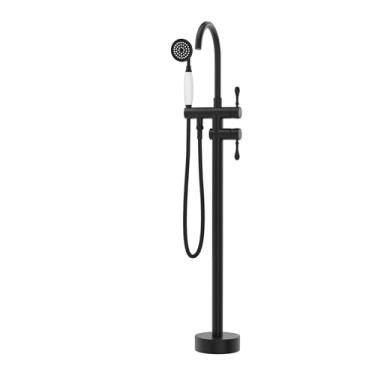 Imagem de BRACCI Misturador Monocomando de Piso para Banheiras de Imersão (Preto)