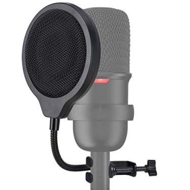 Imagem de SoloCast Microfone Pop Filtro Máscara Escudo para Microfone HyperX SoloCast, 10 cm 3 Camadas Para-brisas com Clipe Flexível 360° Gooseneck por SUNMON