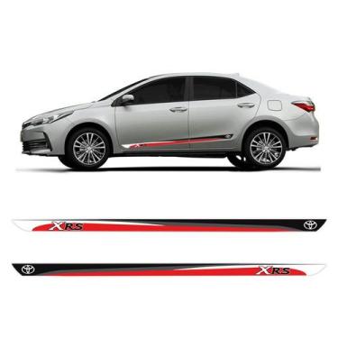 Imagem de Faixa Lateral Toyota Corolla Xrs 2009/2022 Adesivo Vermelho - SPORTINO