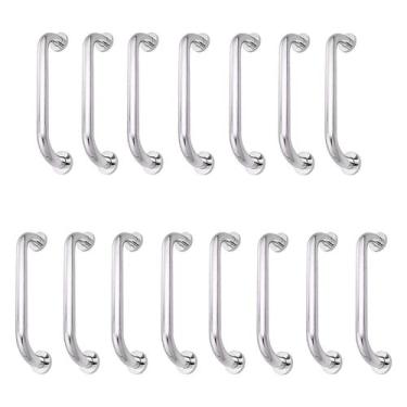 Imagem de Alça de Apoio Inox Kit 15 Unidades Barra 30cm Segurança Suporte Idoso 