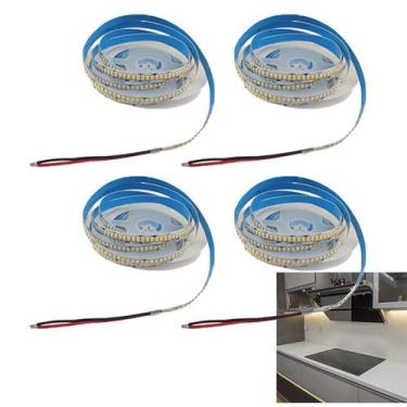 Imagem de Fita Led 240 Leds 5 Metros 16W 3000K Kit 4 Unidades Sala Quarto Sanca 