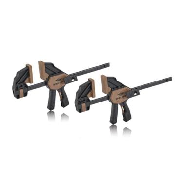 Imagem de Spec Ops Grampos de gatilho compactos de 18 cm, braçadeiras de barra, 75 kg, pacote com 2