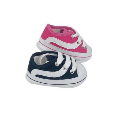 Imagem de Kit Com 2 Pares Sapatinho De Bebê Recém Nascido Direto Da Fabrica - DR