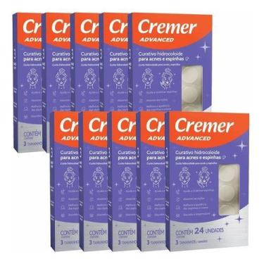 Imagem de Curativos Hidrocoloide para Acnes 24 Unidades Kit com 10 Caixas Cremer
