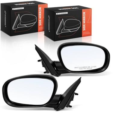 Imagem de A-Premium Par (2) espelhos retrovisores elétricos do lado do motorista e do passageiro - compatível com Dodge Charger 2009 2010 - aquecido, dobrável manual, espelho retrovisor externo preto -