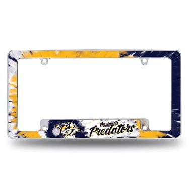 Imagem de Rico Industries NHL Nashville Predators Tie Dye 30,48 cm x 15,24 cm Moldura de placa automotiva para carro/caminhão/SUV