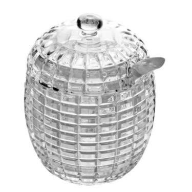 Imagem de Açucareiro de Vidro Cristal Com Colher 210ml Tress Lyor, Transparente