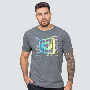 Imagem de Camiseta Básica Masculina Gangster 10163217, G, Mescla escuro