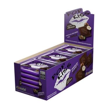 Imagem de Chocolate Pop Kiss ao Leite com Avelã 20g - Embalagem com 15 Unidades 