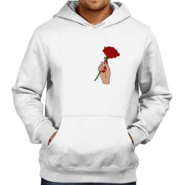 Imagem de Moletom A Rose for you - Foca na Moda, Branco, G