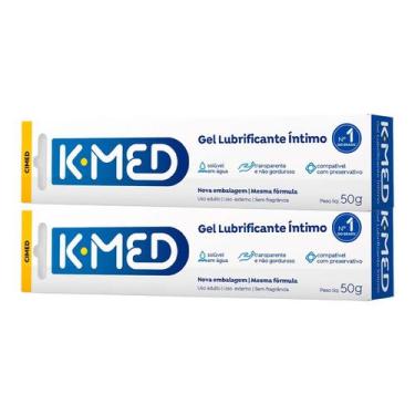 Imagem de Kit c/ 2 unidades - Gel Lubrificante Íntimo K-med 50g - Cimed, Creme/L