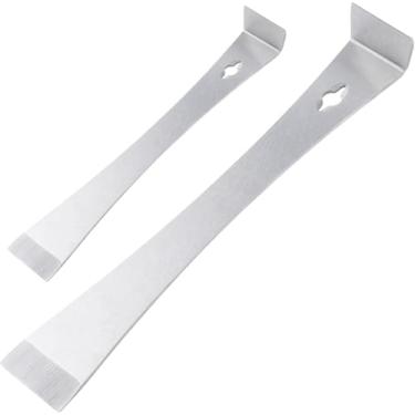 Imagem de Raspador de barra de aço inoxidável 2pcs, barra raspadora plana de 9,0 "e 6,6", removedor de parafuso de extrator de pregos versátil (Médio + Grande)