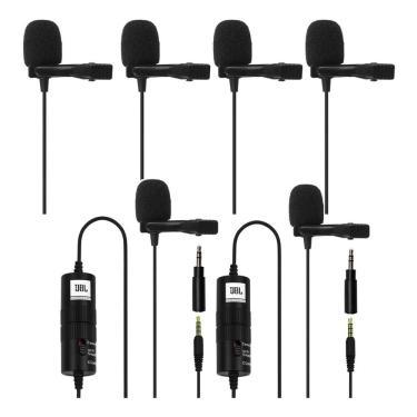 Imagem de Kit 6 Microfones de Lapela jbl CSLM20B Bateria - Preto