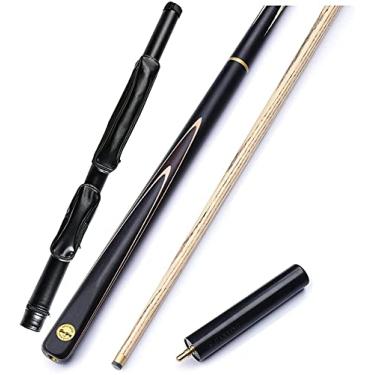 Imagem de Tacos de taco de sinuca tacos de sinuca conjunto de bolas de bilhar ZHANGDONG 57 polegadas, 4/3 dividido de madeira maciça de madeira maciça sem tinta feita à mão, bastão de bilhar de madeira de