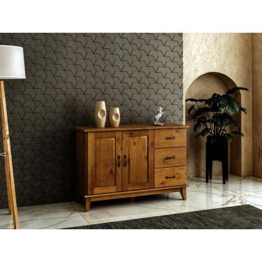 Imagem de Buffet Aparador Madeira Maciça 2 Portas 3 Gavetas Bella Carvalho