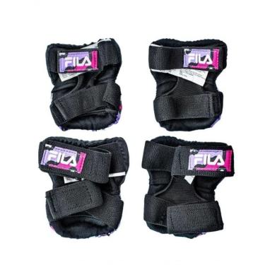 Imagem de Kit De Proteção Infantil Fila Girl Black-pink Tam Xp