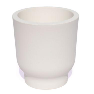 Imagem de Vaso Decorativo Garrafa Invertida Lisa 9,5cm Em Cimento Artesanal Branco