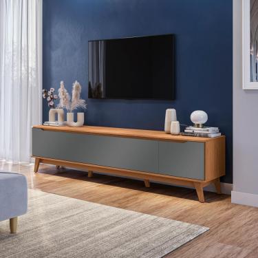 Imagem de Rack Kappesberg 3 Portas Canela/chumbo 218cm