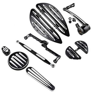 Imagem de Astra Depot Esquerda Direita Motorista Passageiro Piso + Braço De Freio Alavanca Câmbio Peg Toe Articulação Calcanhar Inserção Painel Interruptor Ignição Tampa Da Porta Combustível Compatível Com Ha