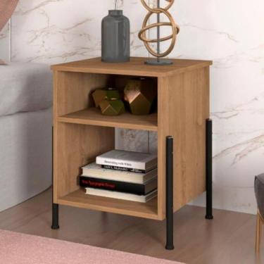 Imagem de Mesa de Cabeceira Industrial Preto Snow - CASA H