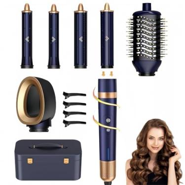 Imagem de T-GOGO Escova de secador de cabelo profissional: conjunto de secador e modelador de ar quente 6 em 1, potente modelador de ar para o cabelo, secador de cabelo iónico negativo de alta velocidade,