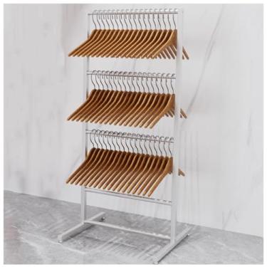 Imagem de Cabide De Roupas, Rack De Armazenamento, Cabide De Empilhador, Organizador, Suporte, Suporte De Cabide De Metal, Armário, Lavanderia, Organização, Prateleiras De Shop, Silvery, 50CM×40CM×110CM