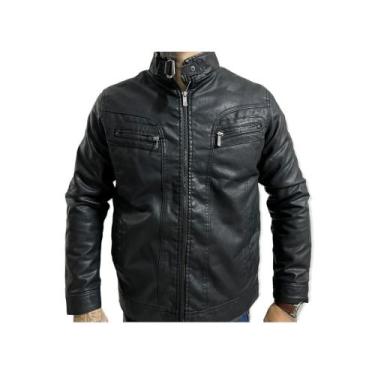 Imagem de Jaqueta Masculina Moda Inverno Elegante Preta - Vmong , Preto, EXG